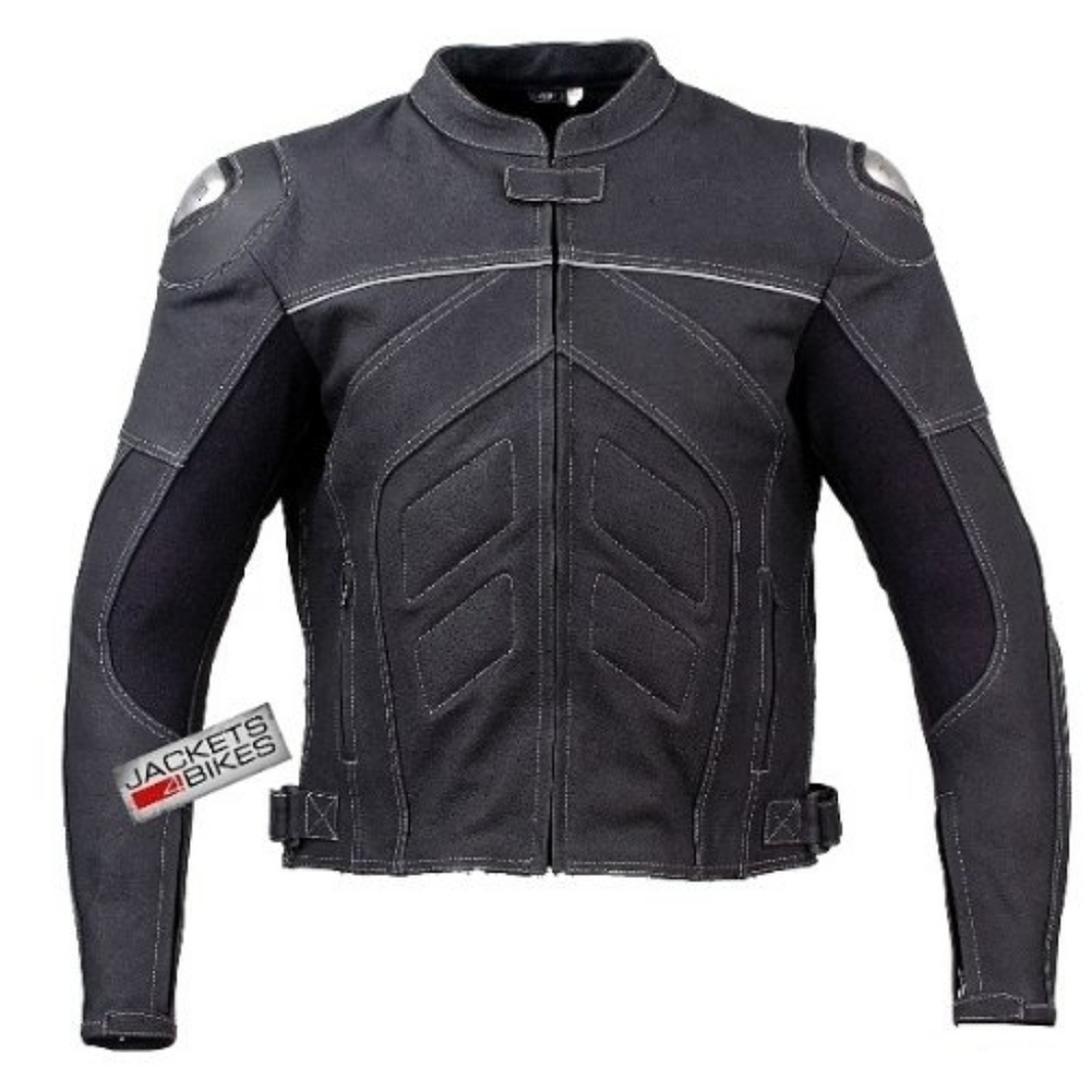 Men’s Cruiser Motorcycle Jacket Black Cowhide Leather Armored Street Bike - Picture 13 of 16